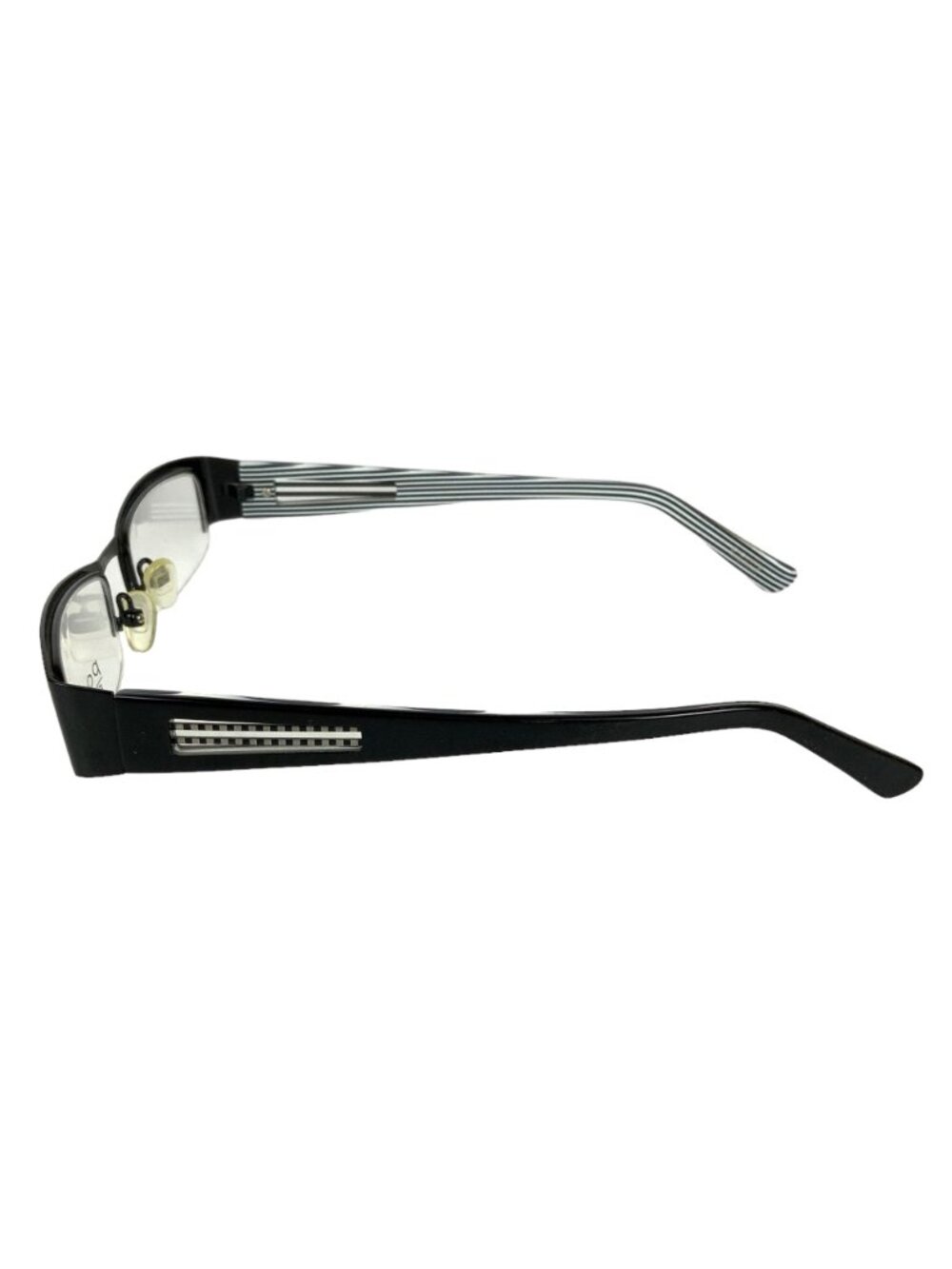 Pomy Eyewear Eyeglass Frames Black Metal Half Rim Rectangle 52 19 140 - Picture 5 of 10